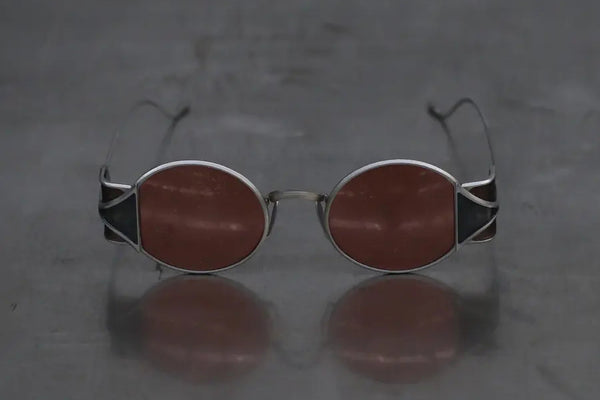 RIGARDS*UMA WANG joint work block frame sunglasses RG00UW10 retro pewter frame carmine red film
